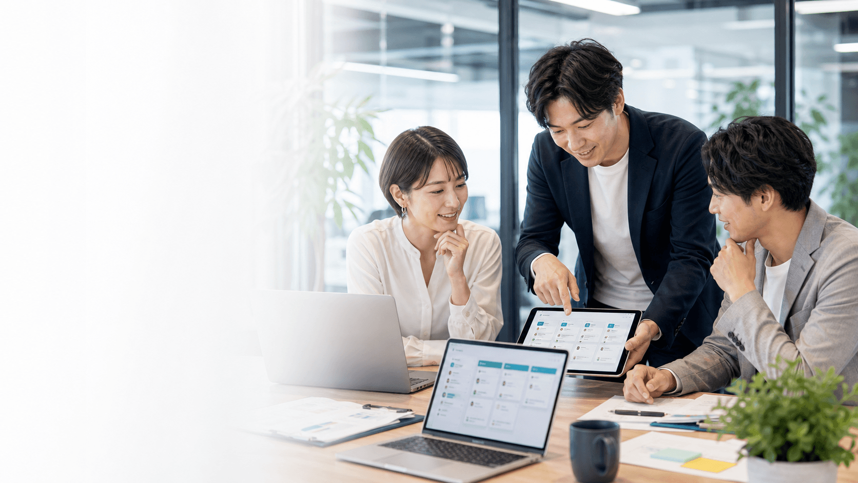 採用AIを活用する人事チームのイメージ